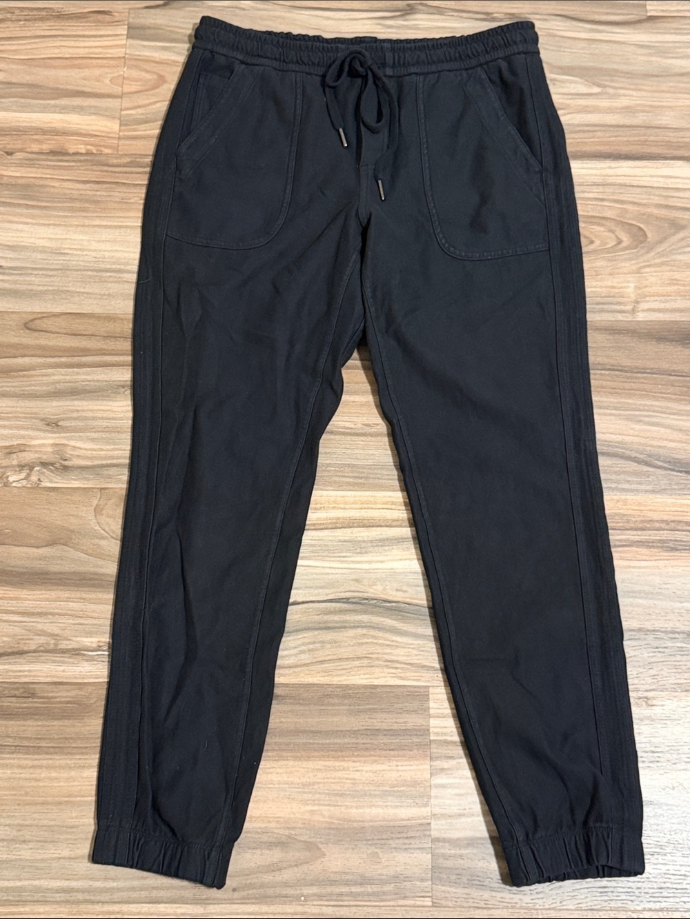 Athleta Farallon Jogger Black Casual Cotton Blend Pockets Women’s Sz. 4